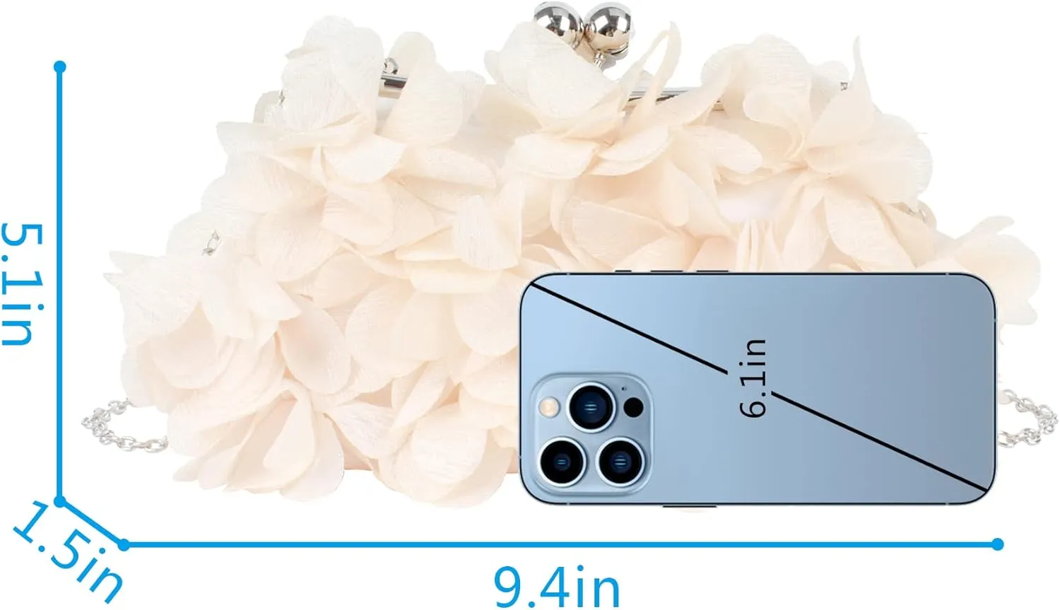 Floral Clutch Purses for Women Elegant Stain Evening Bag Top Handle Crossbody Handbag for Wedding Party Prom