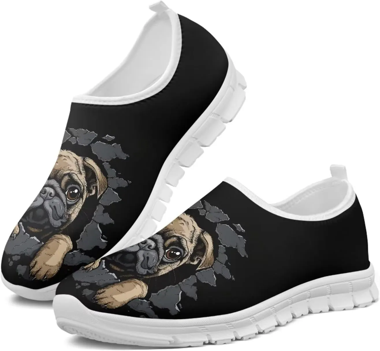 FOR U DESIGNS Women Running Shoes Non Slip Work Hiking Shoes Soft Lightweight Workout Shoes Sneakers Gym Shoes