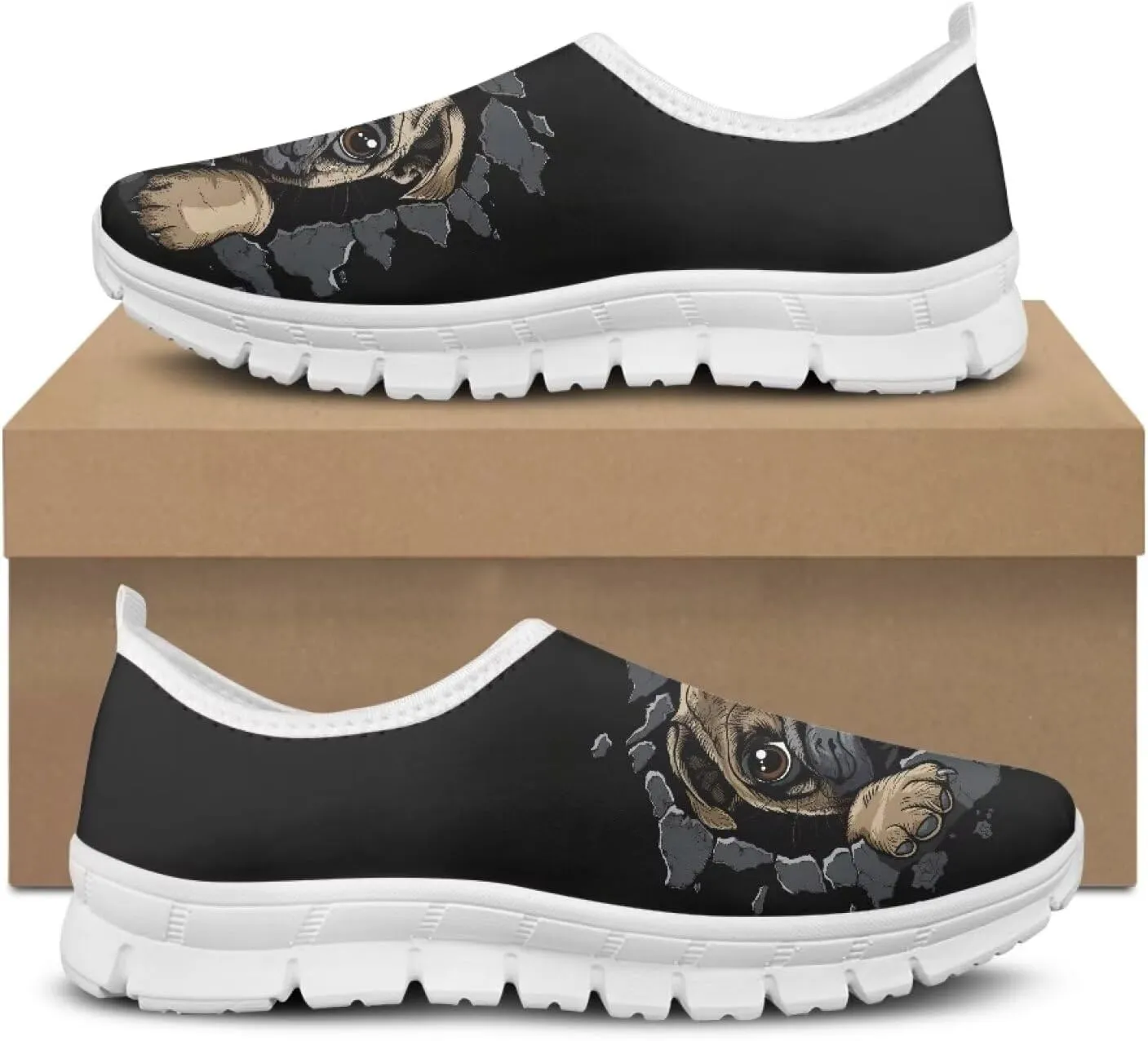 FOR U DESIGNS Women Running Shoes Non Slip Work Hiking Shoes Soft Lightweight Workout Shoes Sneakers Gym Shoes