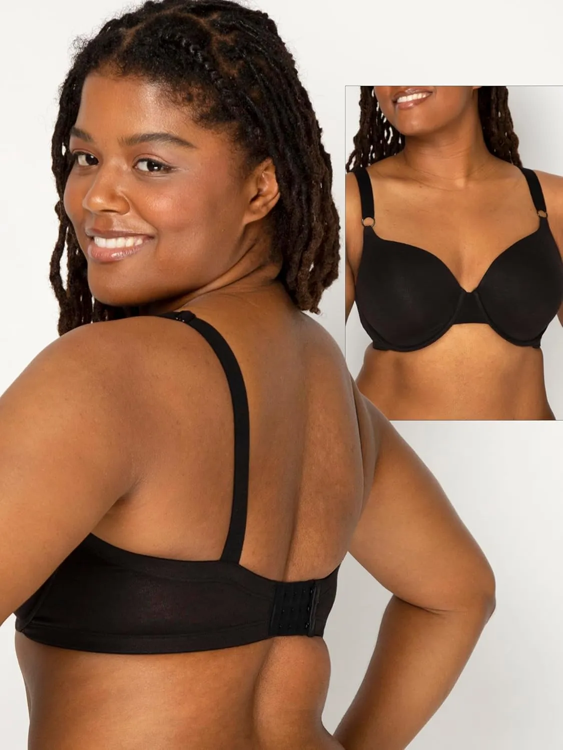Fruit of the Loom Women's Smooth Cotton T-Shirt Bra Pack - Ultra-Soft, Flexible, and Invisible Under Tees