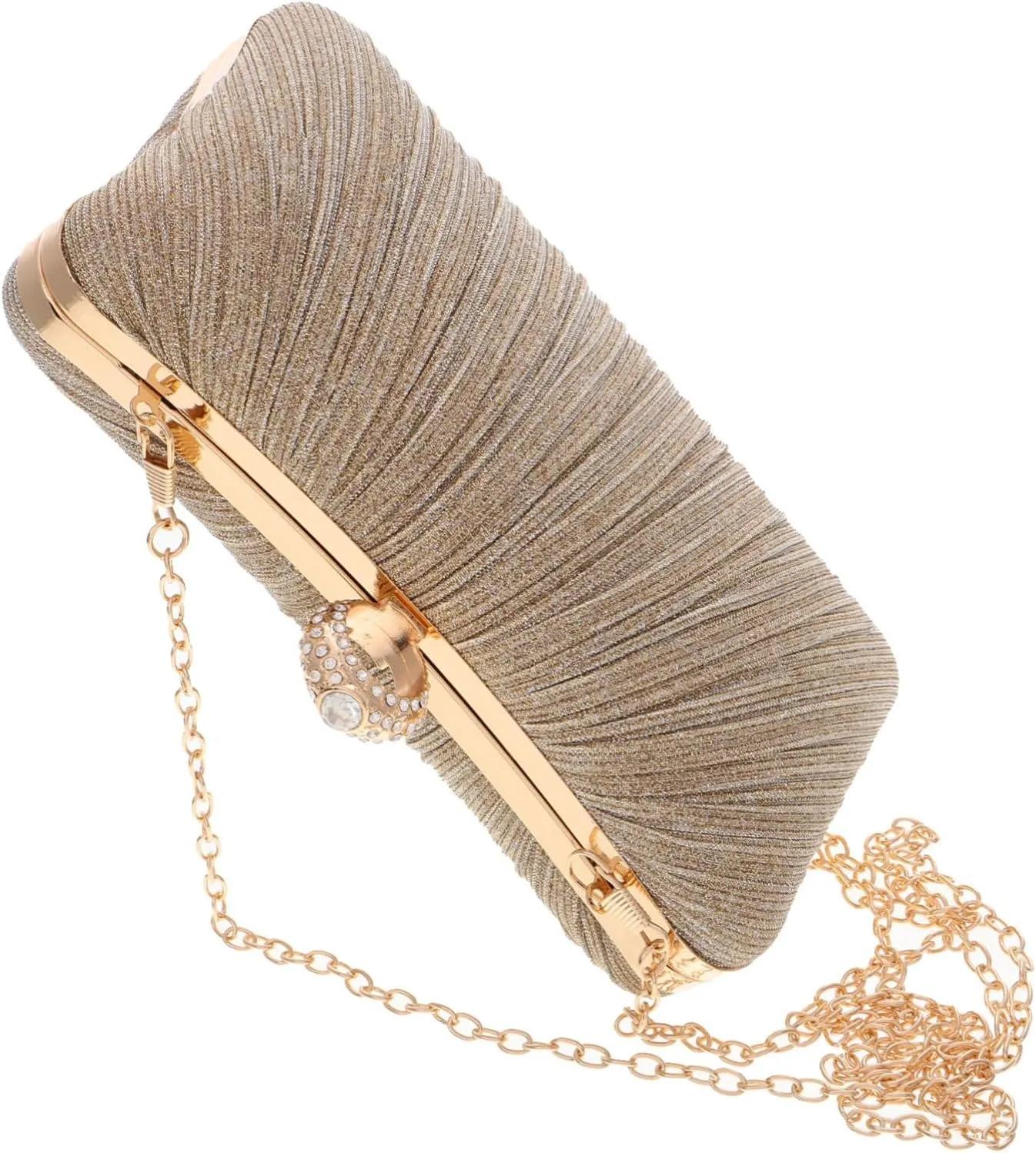 GALPADA Sophisticated Evening Clutch Purse Women's Satin Bag Multiple Carrying Styles for Wedding Formal Occasions