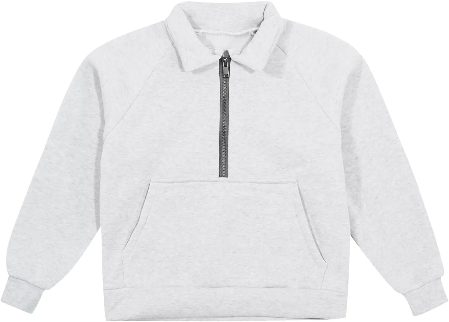 Girls Half Zip Sweatshirt Long Sleeve Pullover Tops Kids Lightweight Fleece Cute Comfortable Fall Winter Clothes