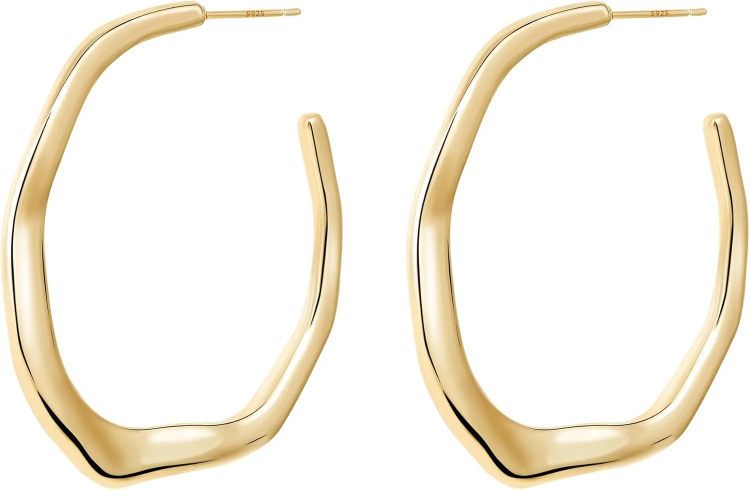 Gold Hoop Earrings For Women Unique Gold Hoops Earrings Trendy Thick Lightweight Cute Dangle Stud Earrings Jewelry Gifts
