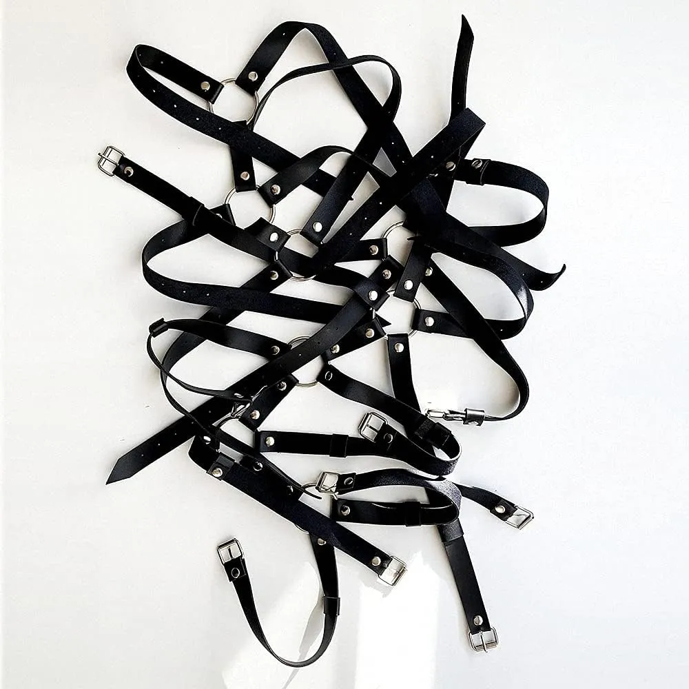 Goobester Fashion Man Harness Leather Belt Chest Body Bondage Clubwear