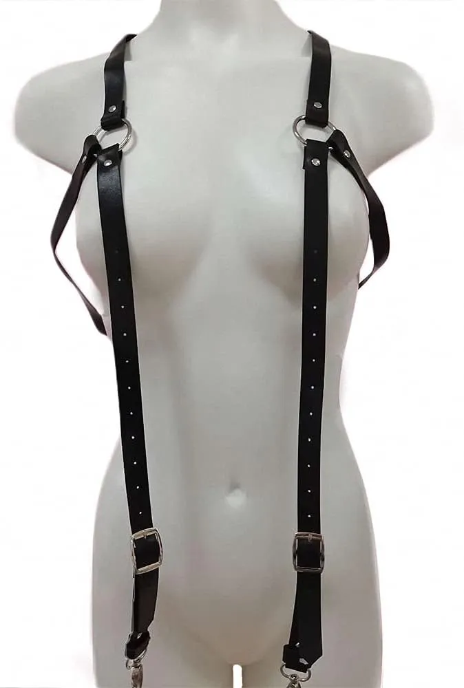 Goobester Men Leather Harnessual Body Chest Bondage Chest Muscle Harness