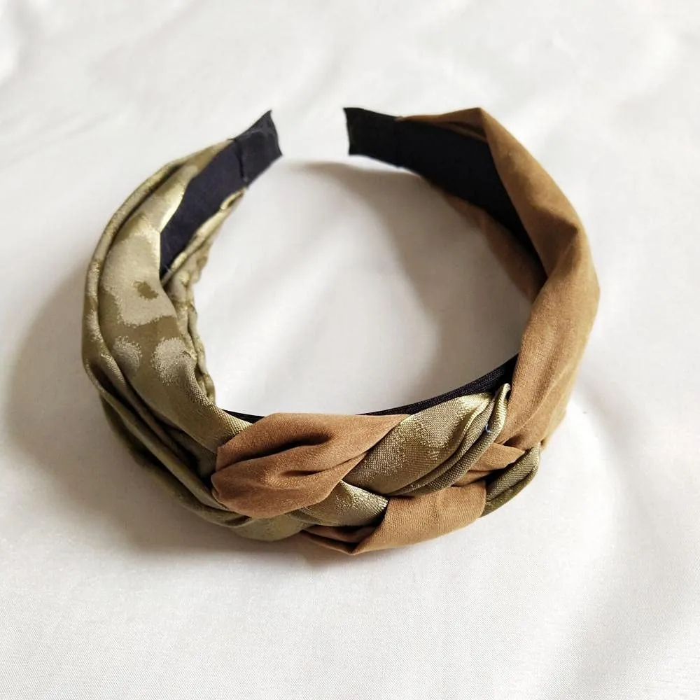 Headbands Women Hair A Variety Of Colors Spring And Summer Knotted Solid Color Contrast Wide Headband Headband Coffee Color Purple Headband