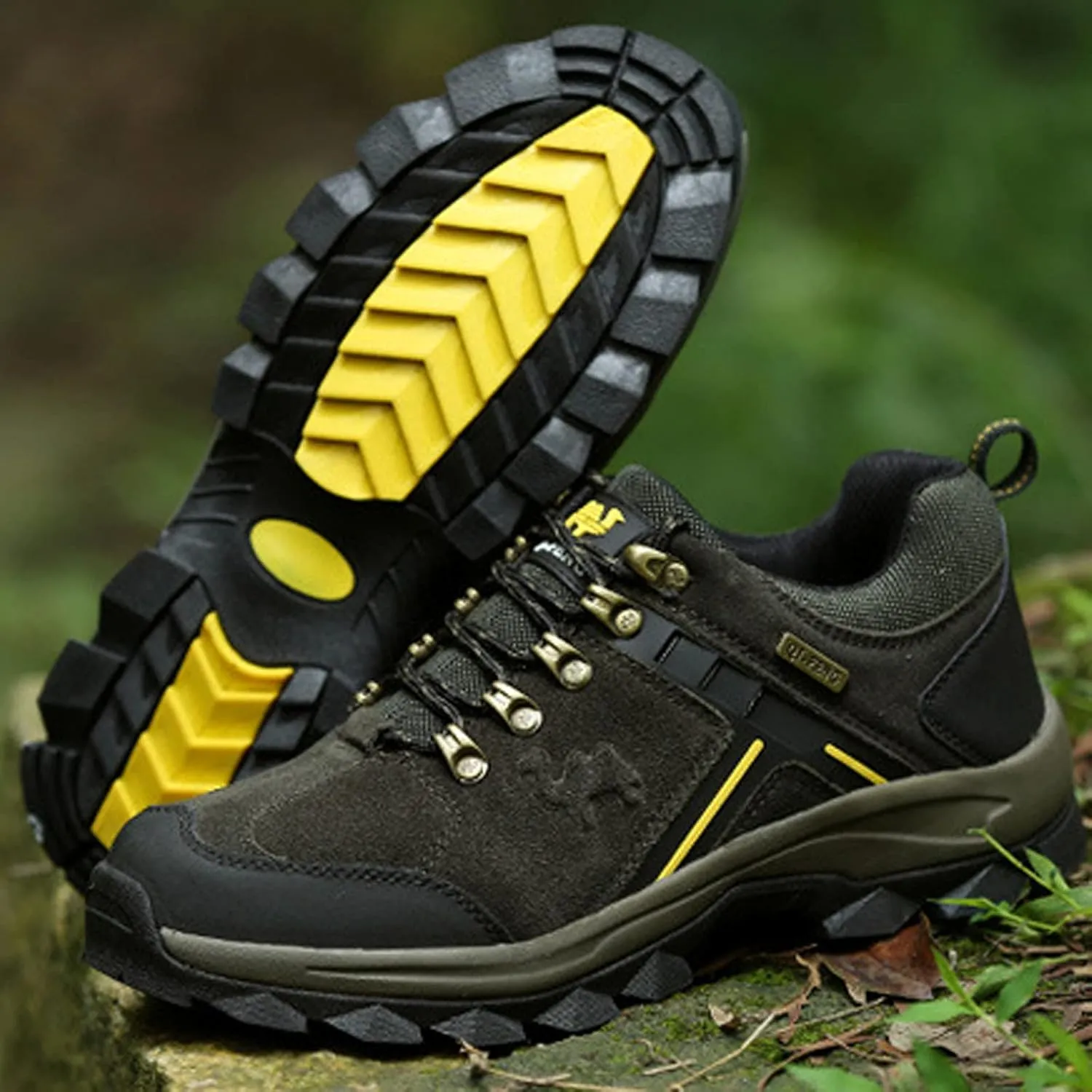 Hiking Boots Mens Trekking Shoes Walking Lightweight Outdoor Mountain Low-top Trainers Lace up Sneakers