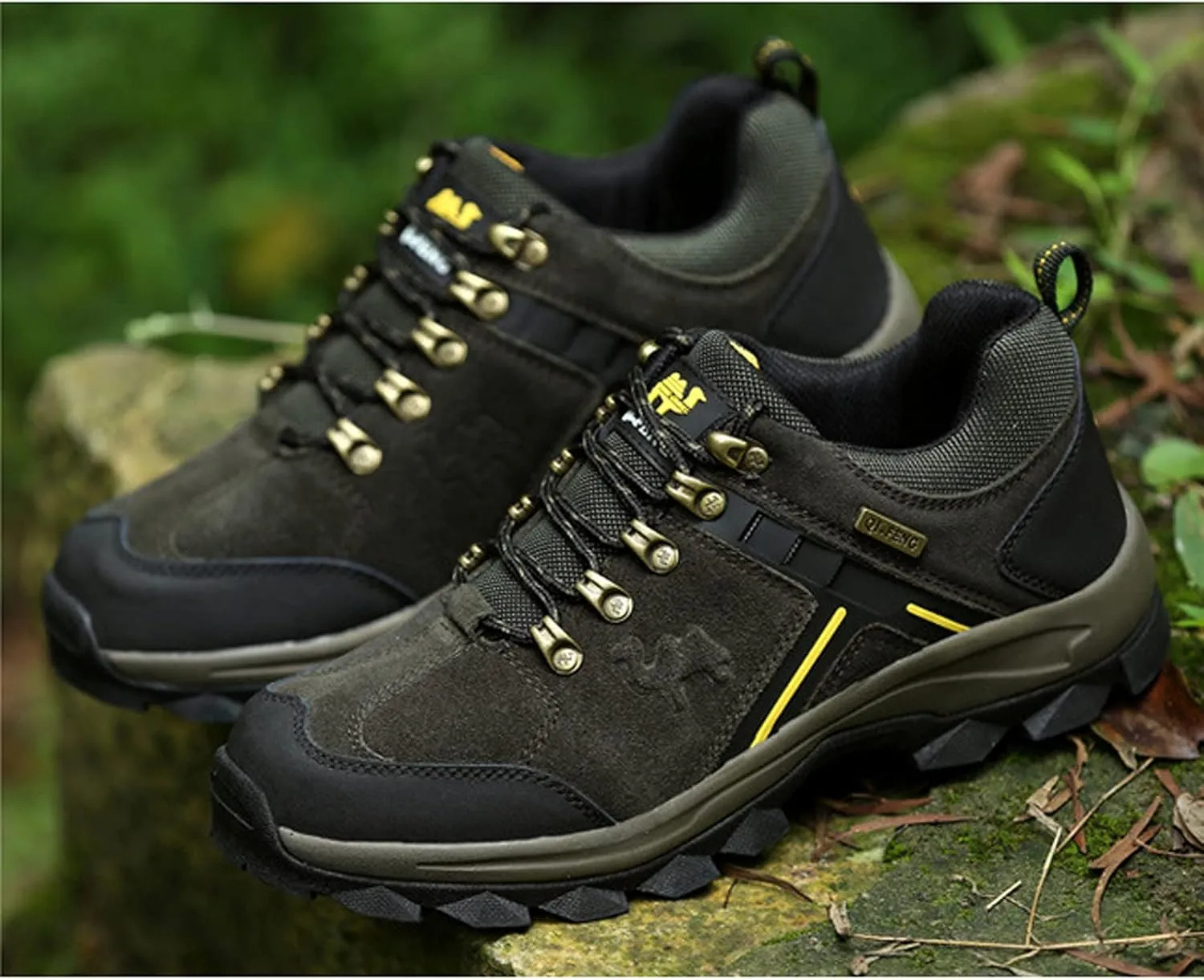 Hiking Boots Mens Trekking Shoes Walking Lightweight Outdoor Mountain Low-top Trainers Lace up Sneakers