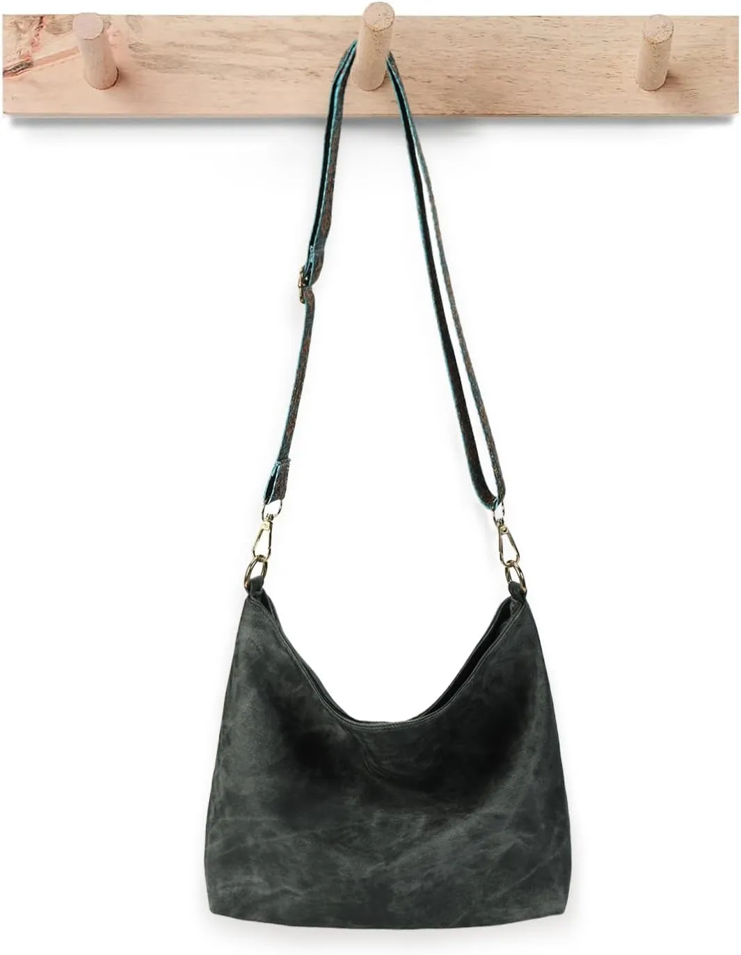 Hobo Crossbody Bags for Women Slouchy Shoulder Bags with Retro Strap Small Vegan Leather Purses for Work, Travel