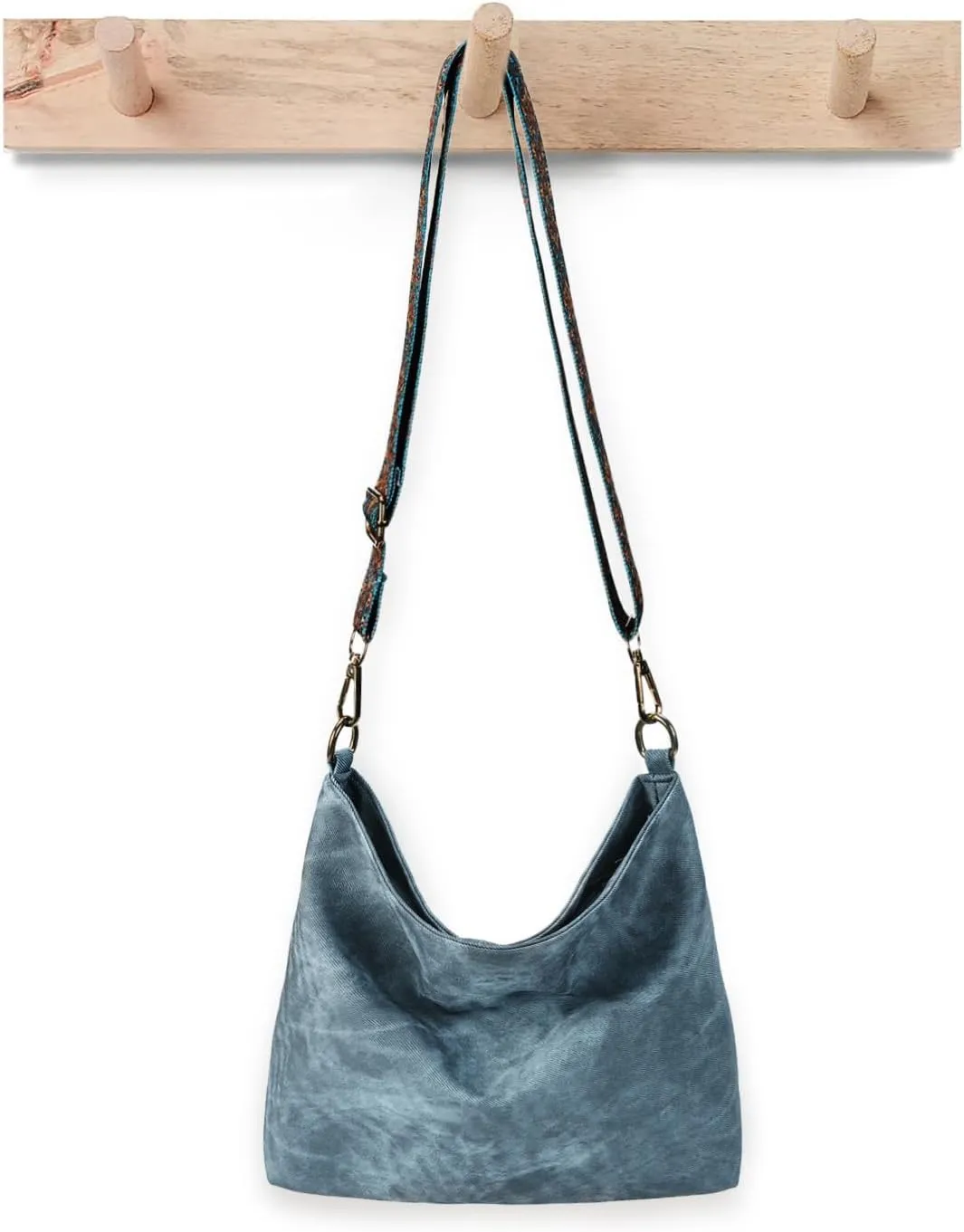 Hobo Crossbody Bags for Women Slouchy Shoulder Bags with Retro Strap Small Vegan Leather Purses for Work, Travel