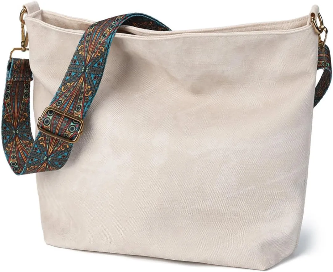 Hobo Crossbody Bags for Women Slouchy Shoulder Bags with Retro Strap Small Vegan Leather Purses for Work, Travel