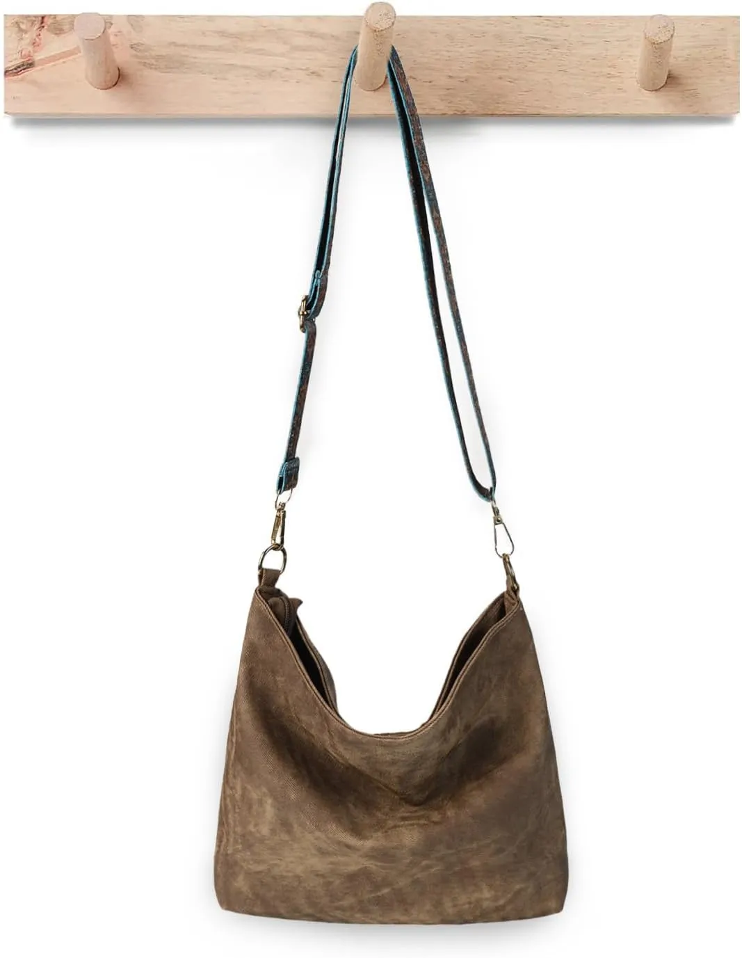 Hobo Crossbody Bags for Women Slouchy Shoulder Bags with Retro Strap Small Vegan Leather Purses for Work, Travel