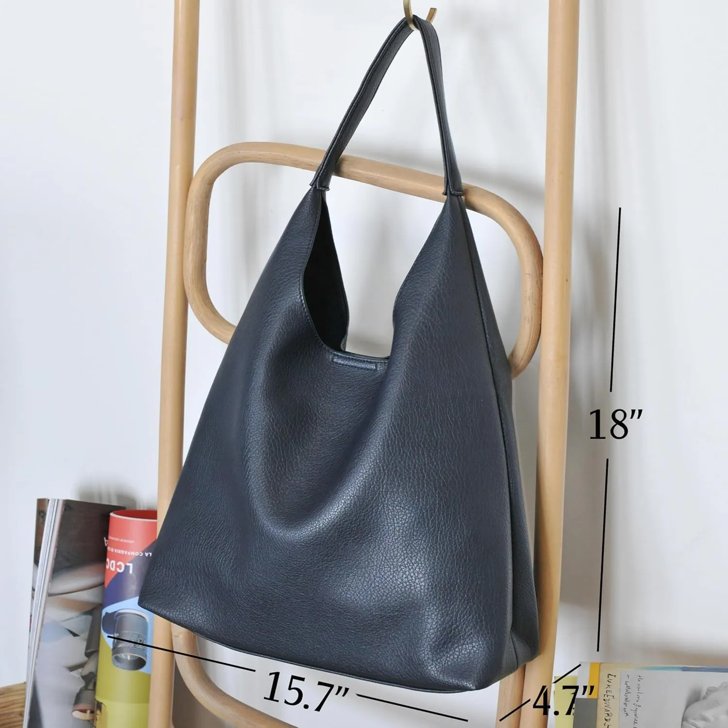 HOXIS Hobo Bags for Women Soft Vegan Leather Shoulder Handbag Slouchy Tote Purses