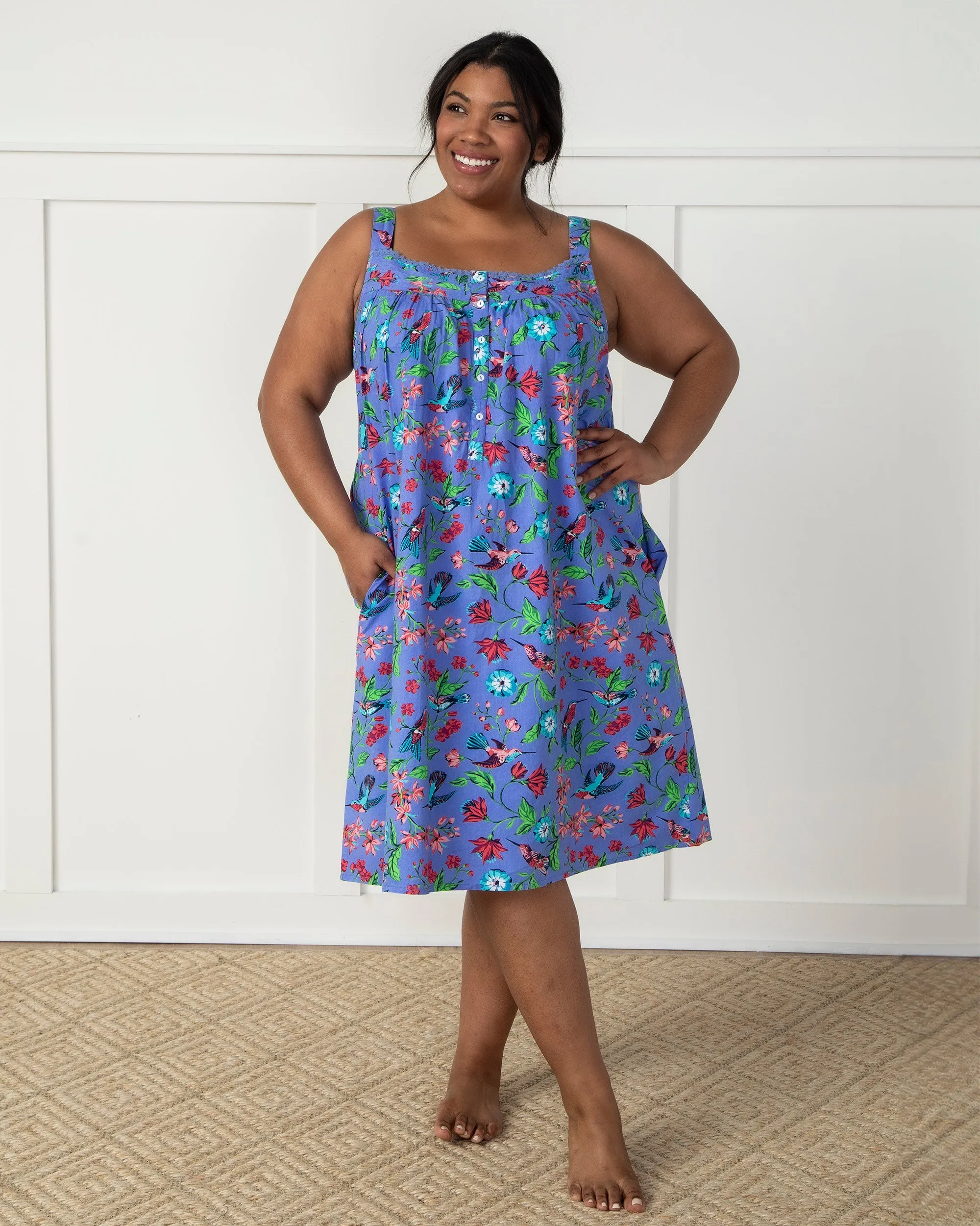 Hummingbird Haven - Back to Bed Nightgown - Crocus