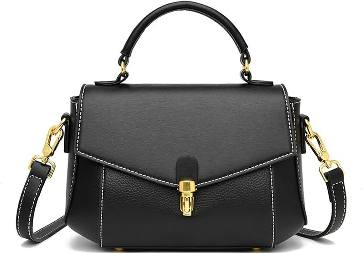 imeetu Genuine Leather Crossbody Bag for Women, Tote Bag Removable Shoulder Strap