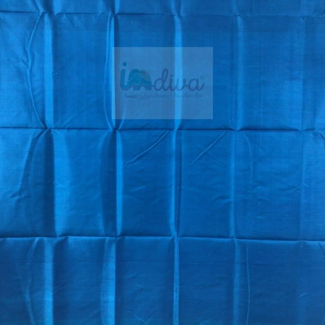 Indiva Handloom Blue Bishnupur Silk Saree