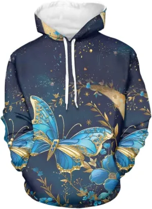 INSTANTARTS Women Girl Long Sleeve Hoodie Sweatshirts Loose Fit Comfortable Athletic Pullover Hooded Tops