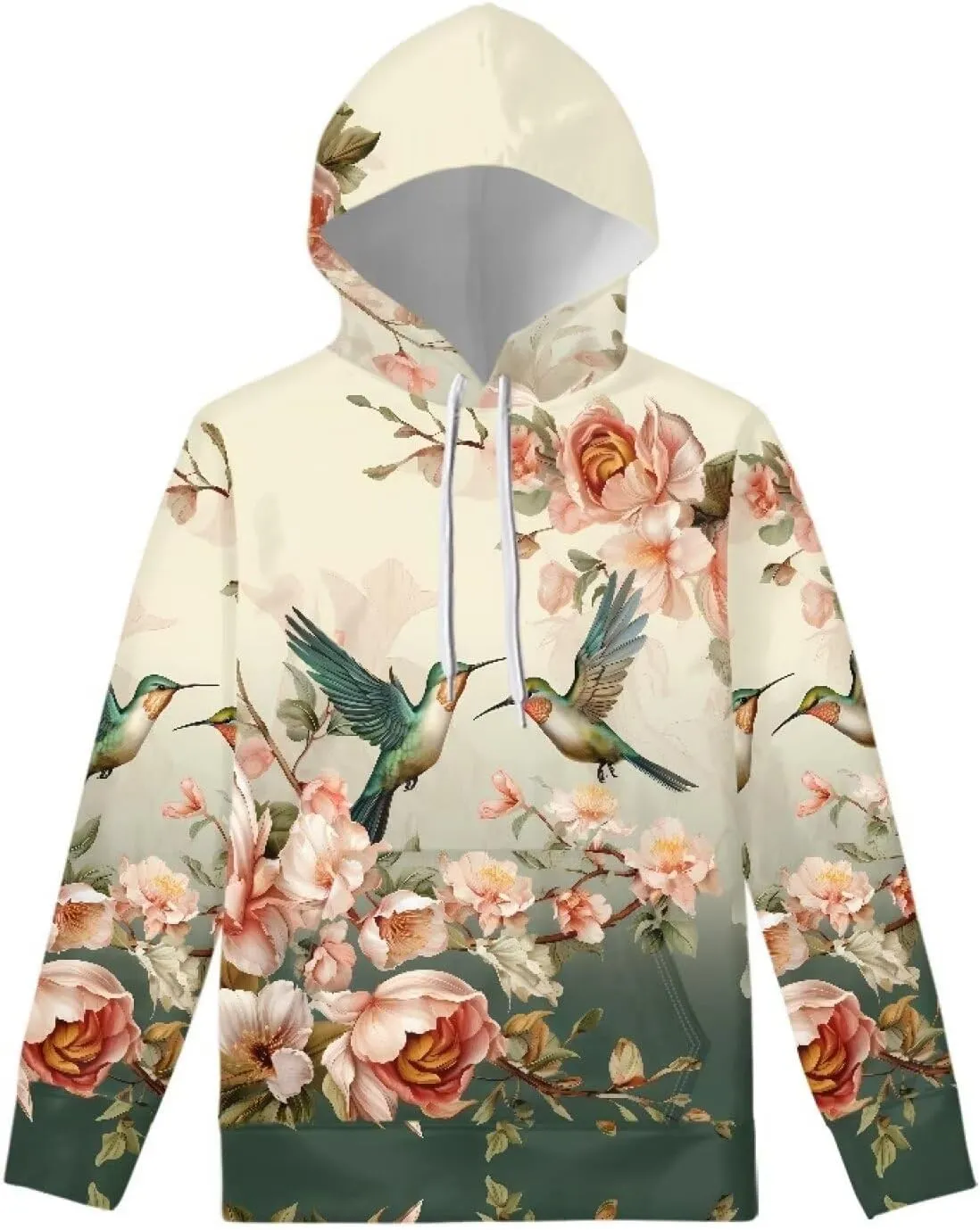 INSTANTARTS Women Girl Long Sleeve Hoodie Sweatshirts Loose Fit Comfortable Athletic Pullover Hooded Tops