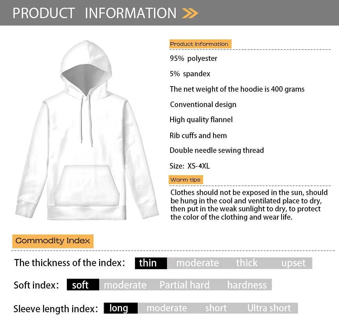 INSTANTARTS Women Girl Long Sleeve Hoodie Sweatshirts Loose Fit Comfortable Athletic Pullover Hooded Tops