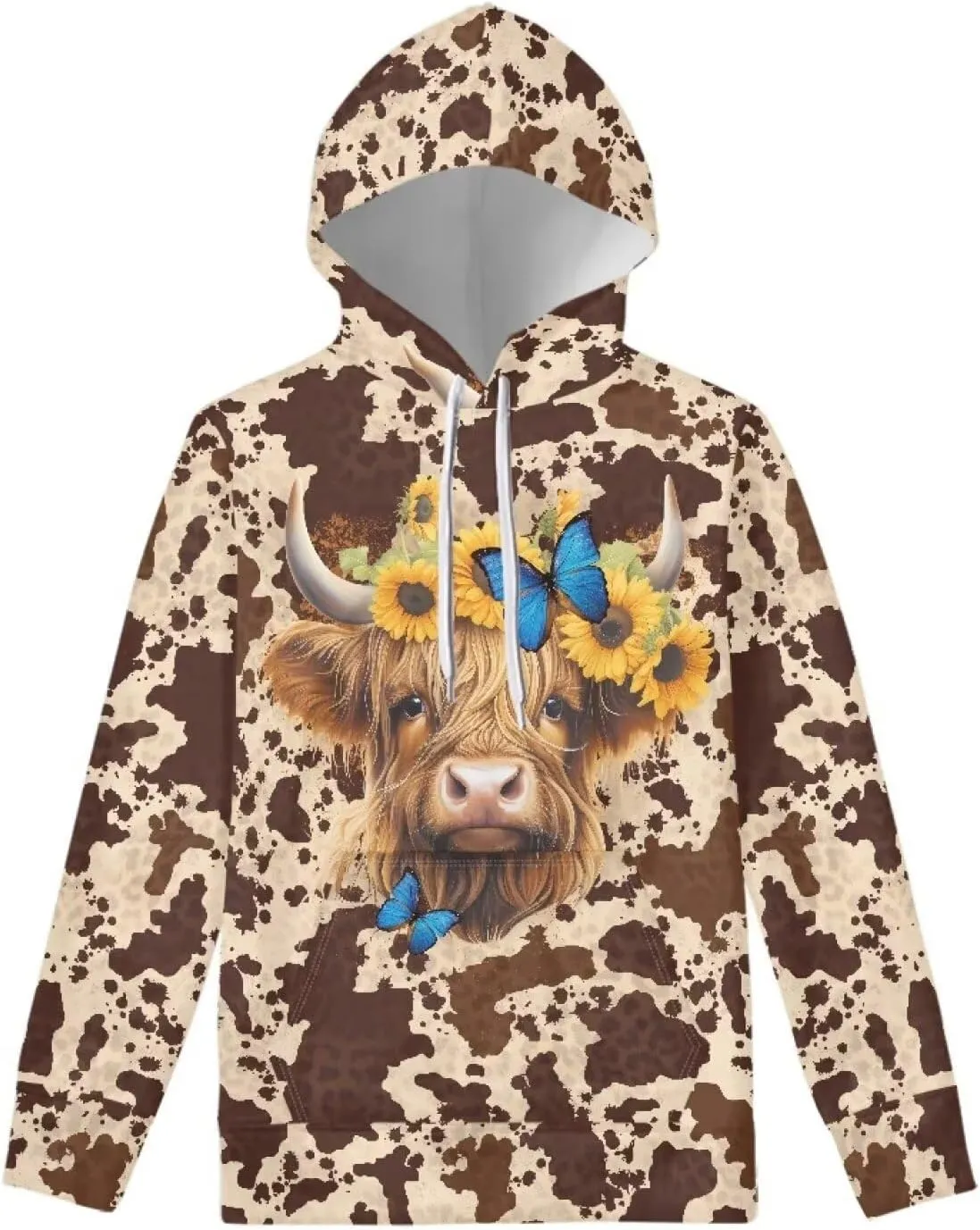INSTANTARTS Women Girl Long Sleeve Hoodie Sweatshirts Loose Fit Comfortable Athletic Pullover Hooded Tops