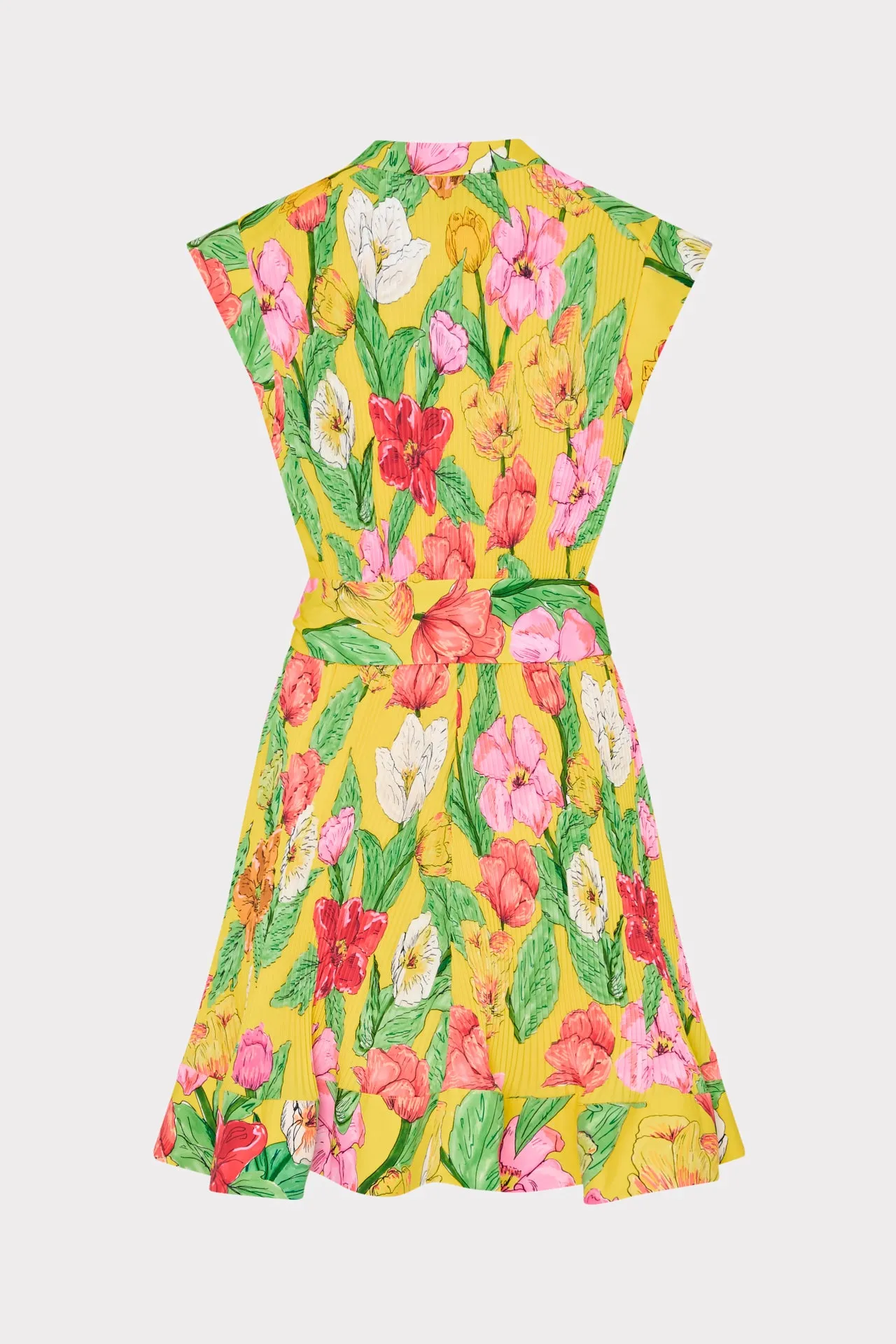 Joan Tulip Rosette Pleated Dress