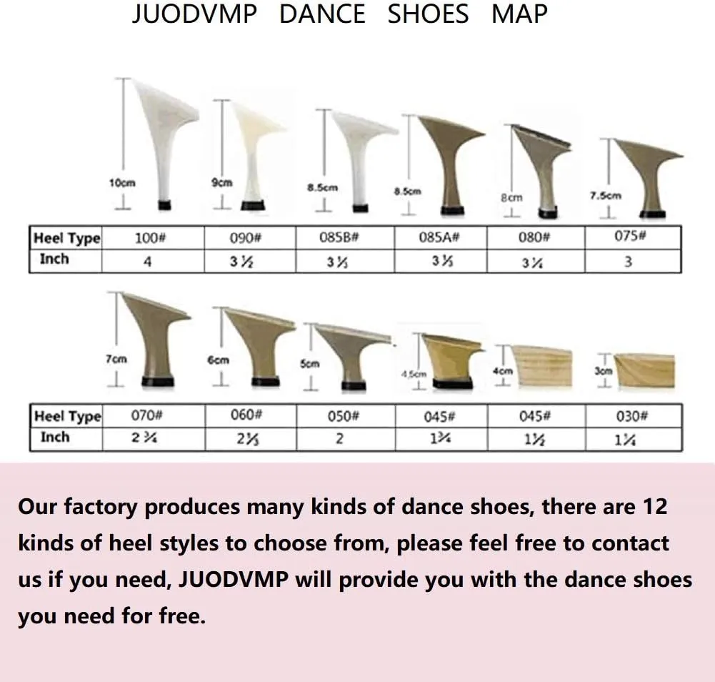 JUODVMP Ballroom Dance Rhinestone Latin Salsa Performance Heels Shoes Peep-Toe Dance Shoes,Model YCD5