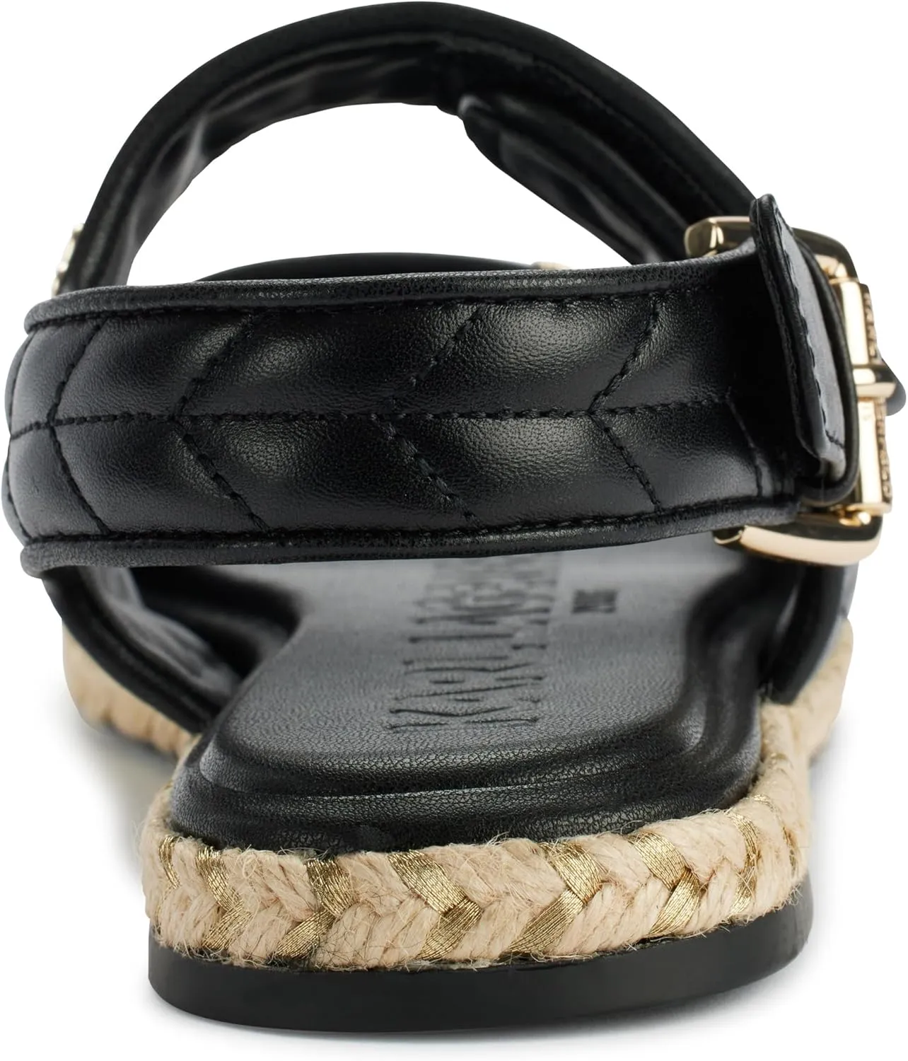 KARL LAGERFELD Women's Cushioned Insole Everyday Charlay Studs-Ankle Sandal Flat