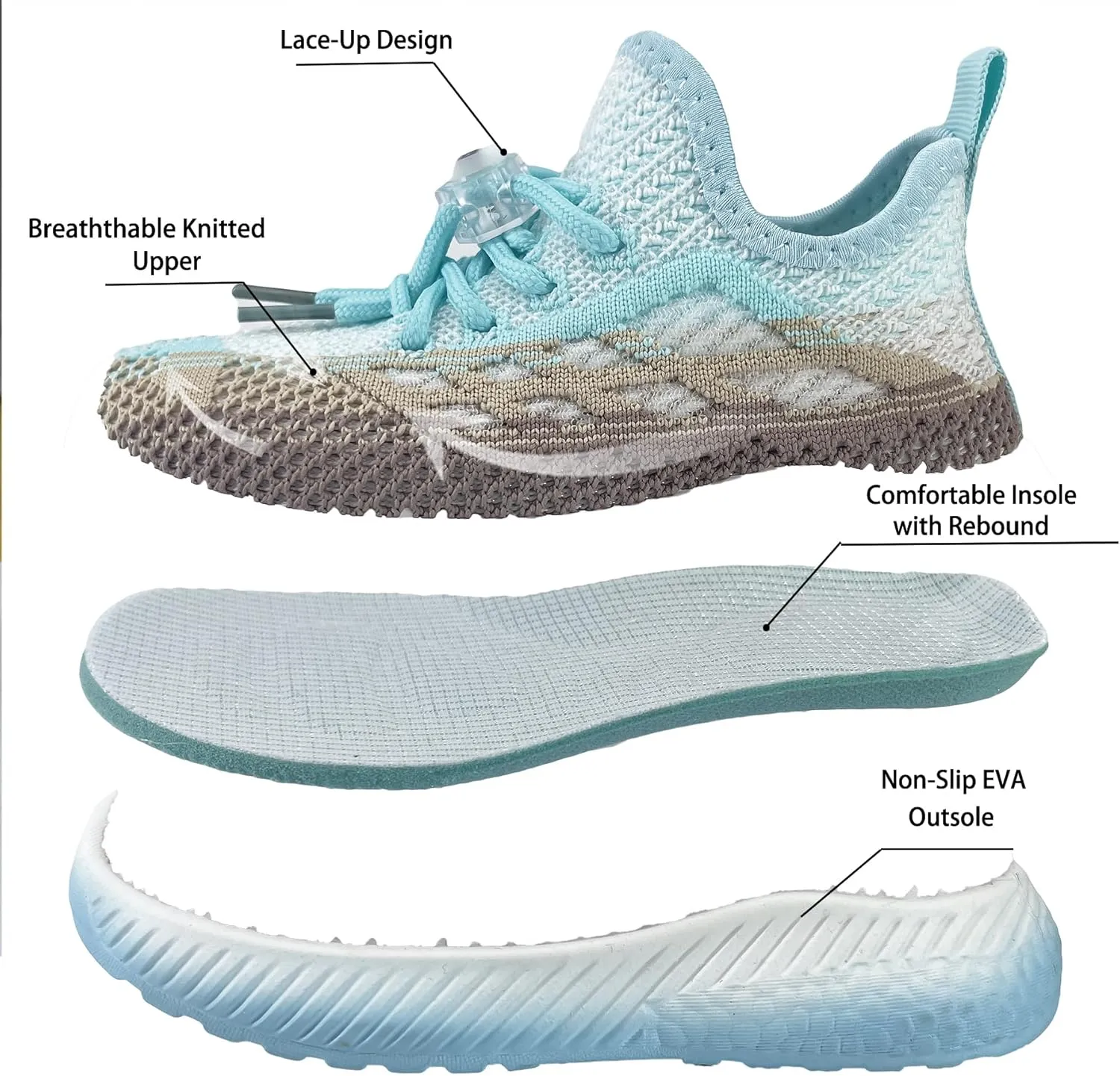 Kids Outdoor Sneakers Boys Non Slip Running Shoes Girls Walking Shoe Athletic Sports Tennis Shoes for Boys(Toddler/Little Kid/Big Kid)