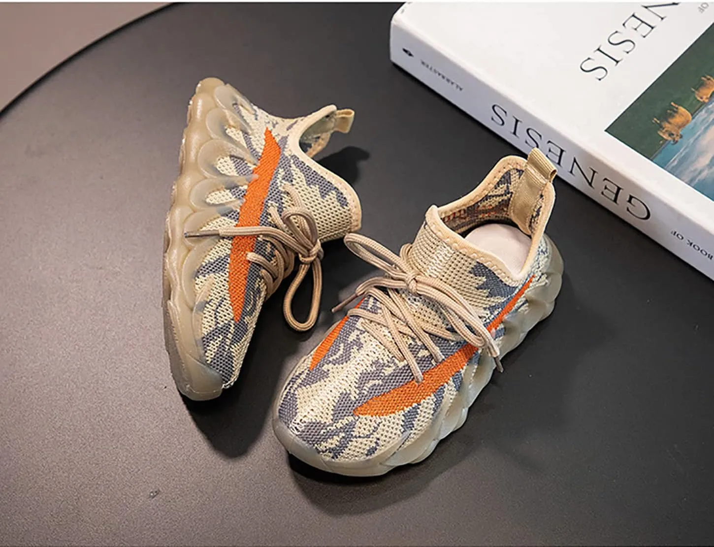 Kids Outdoor Sneakers Boys Non Slip Running Shoes Girls Walking Shoe Athletic Sports Tennis Shoes for Boys(Toddler/Little Kid/Big Kid)