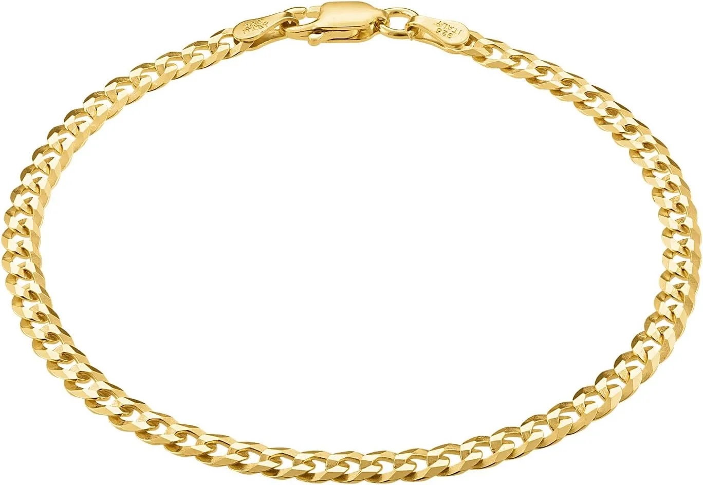 KISPER 18K Gold Plated 925 Sterling Silver Chain Bracelets for Women, Waterproof Tarnish Resistant, Curb/Rope/Figaro/Mariner Link Bracelet, 6.5, 7, 8, 9 Inch