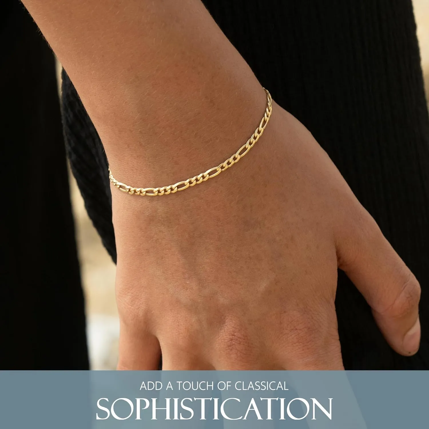 KISPER 18K Gold Plated 925 Sterling Silver Chain Bracelets for Women, Waterproof Tarnish Resistant, Curb/Rope/Figaro/Mariner Link Bracelet, 6.5, 7, 8, 9 Inch
