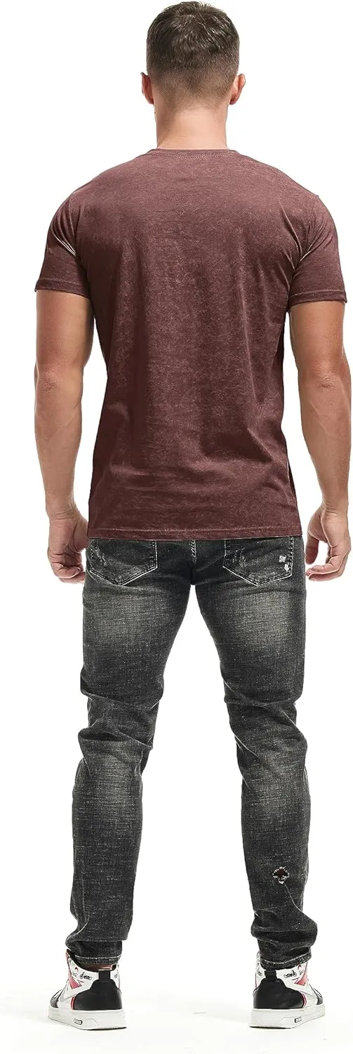 KLIEGOU Mens Crew Neck T Shirt - Short Sleeve Soft Fitted Tees S - XXXL Casual Stylish Tshirts