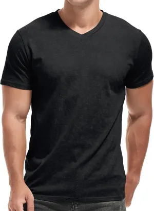 KLIEGOU Mens Crew Neck T Shirt - Short Sleeve Soft Fitted Tees S - XXXL Casual Stylish Tshirts