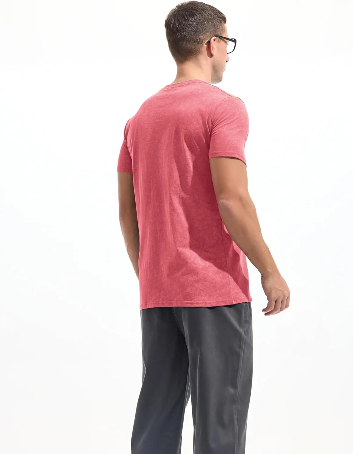 KLIEGOU Mens Crew Neck T Shirt - Short Sleeve Soft Fitted Tees S - XXXL Casual Stylish Tshirts
