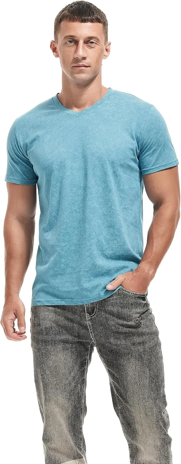 KLIEGOU Mens Crew Neck T Shirt - Short Sleeve Soft Fitted Tees S - XXXL Casual Stylish Tshirts