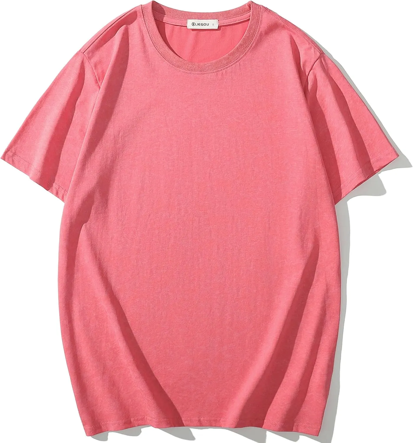 KLIEGOU Mens Crew Neck T Shirt - Short Sleeve Soft Fitted Tees S - XXXL Casual Stylish Tshirts