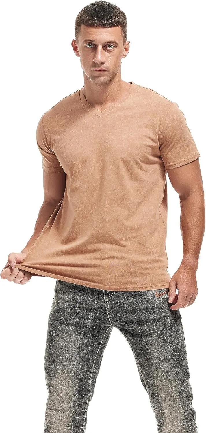 KLIEGOU Mens Crew Neck T Shirt - Short Sleeve Soft Fitted Tees S - XXXL Casual Stylish Tshirts
