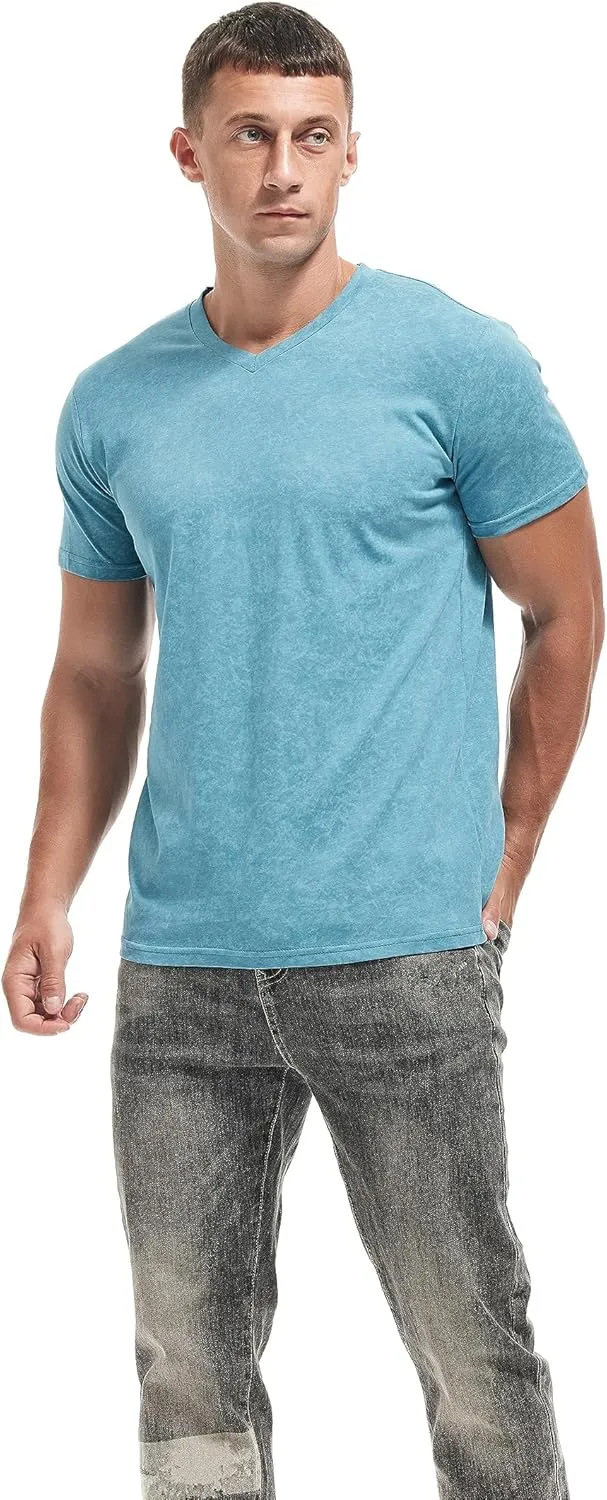 KLIEGOU Mens Crew Neck T Shirt - Short Sleeve Soft Fitted Tees S - XXXL Casual Stylish Tshirts