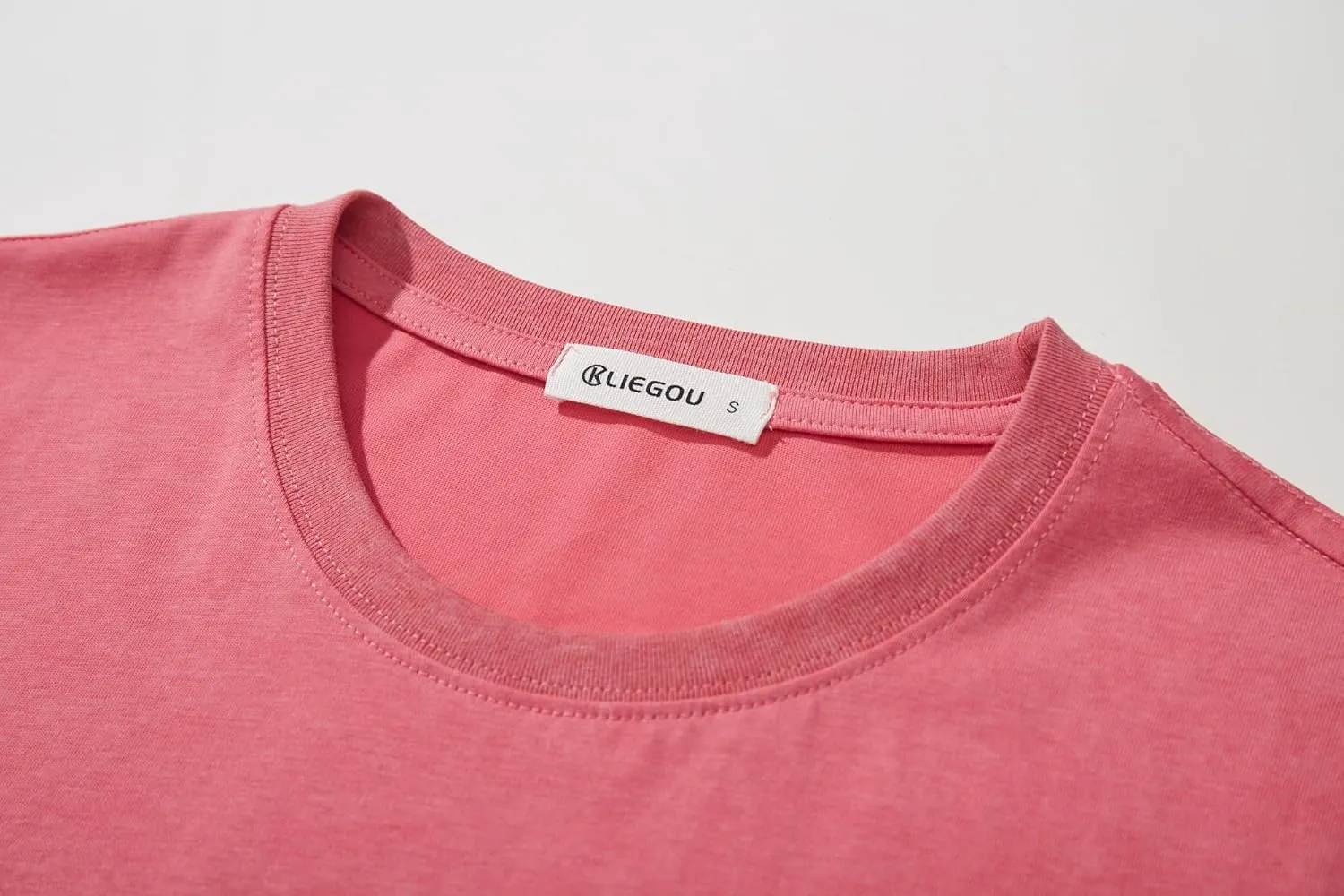 KLIEGOU Mens Crew Neck T Shirt - Short Sleeve Soft Fitted Tees S - XXXL Casual Stylish Tshirts