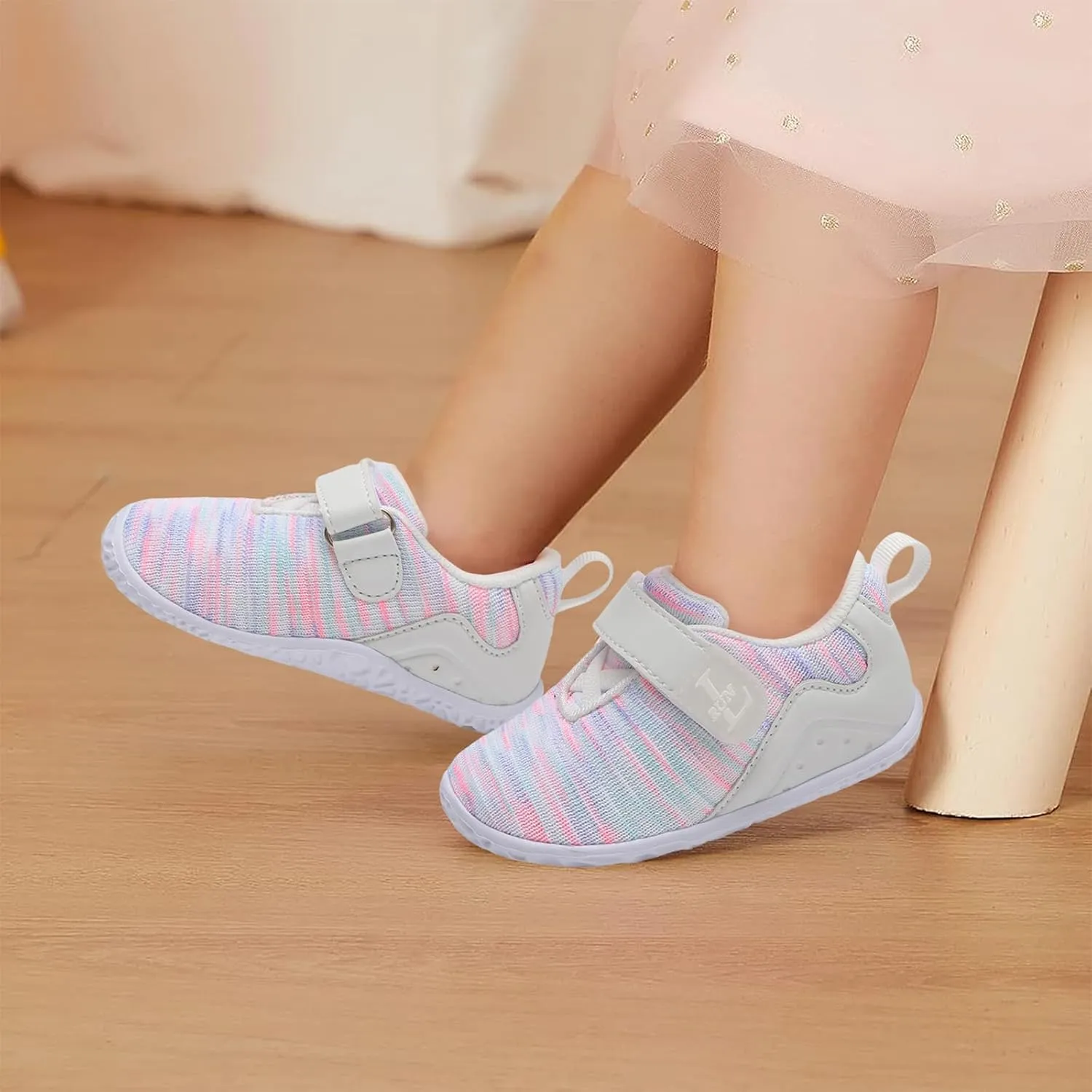 L-RUN Toddler Sneakers Boys Girls Lightweight Shoes Knit Kids Walking Shoes for Indoor Outdoor