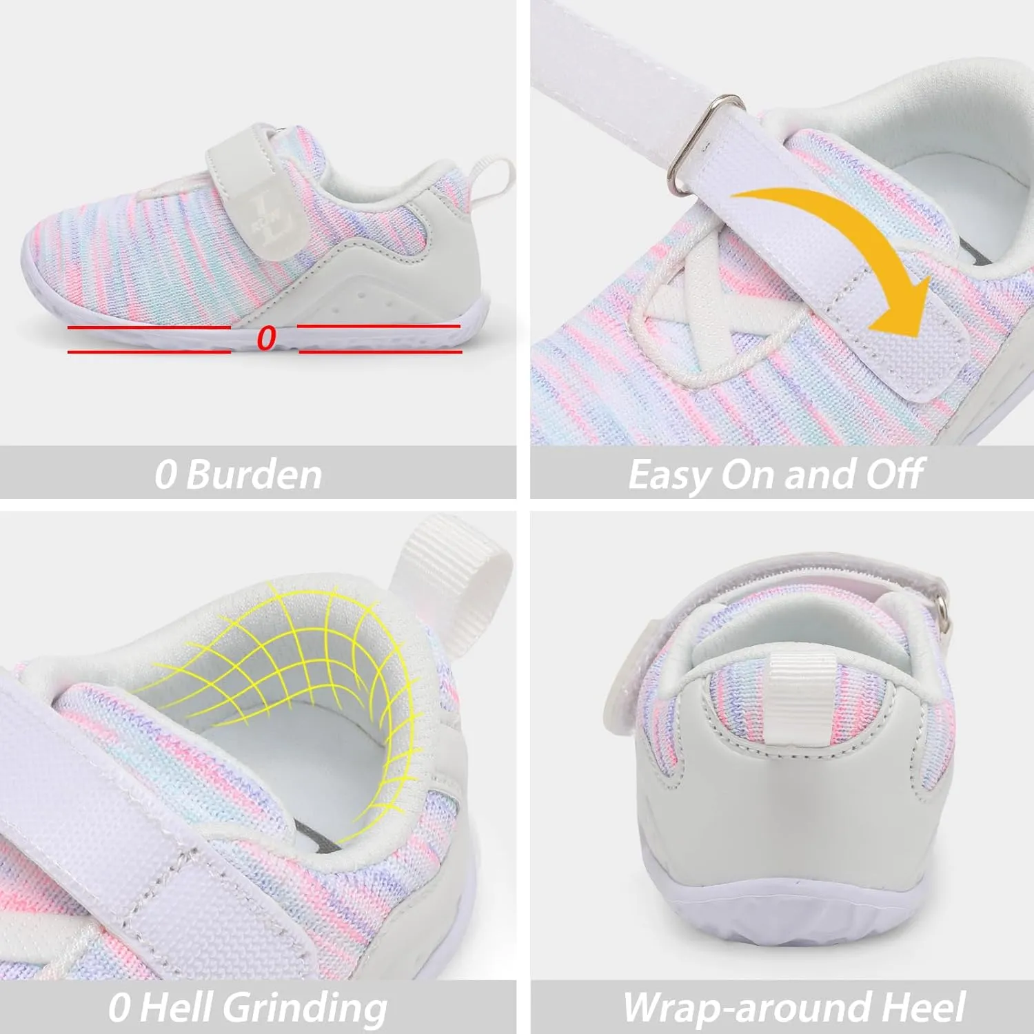 L-RUN Toddler Sneakers Boys Girls Lightweight Shoes Knit Kids Walking Shoes for Indoor Outdoor