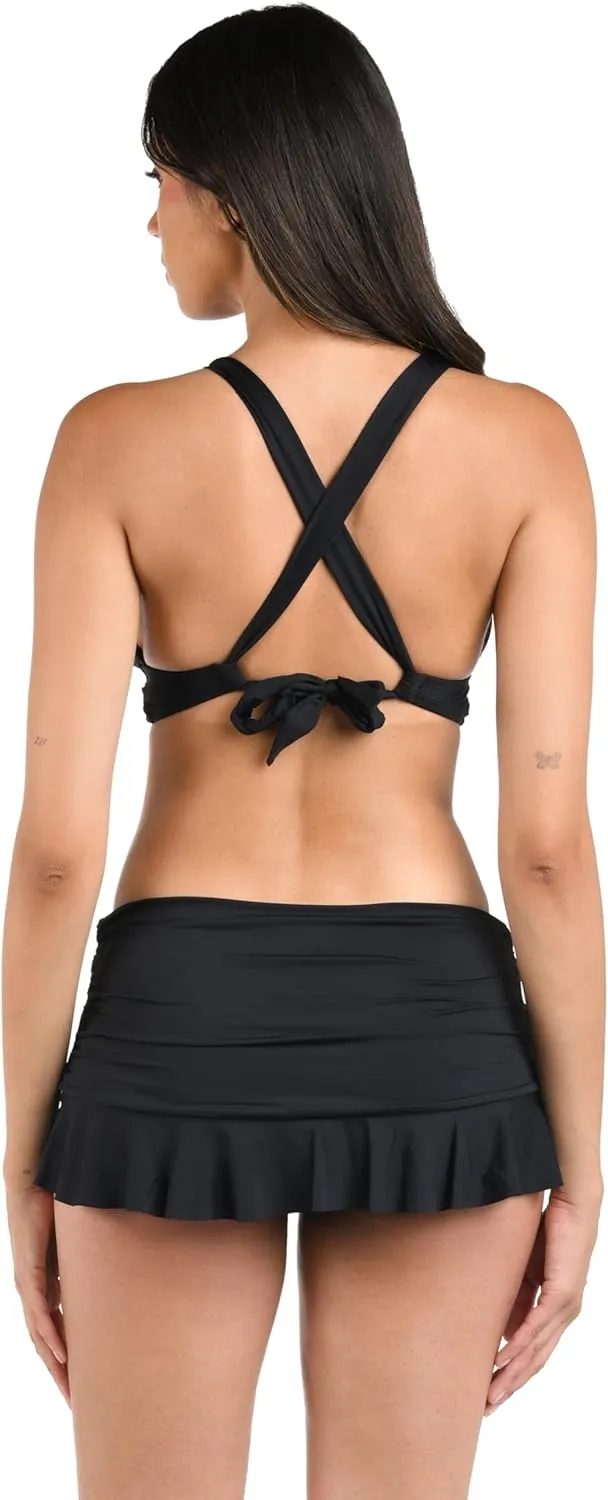 La Blanca Womens Island Goddess Halter Tankini Swimsuit Top & Bottom