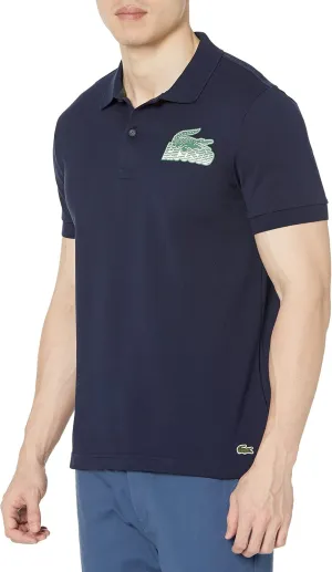 Lacoste Contemporary Collection's Men's Short Sleeve Regular Fit Petit Pique Graphic Polo Shirt