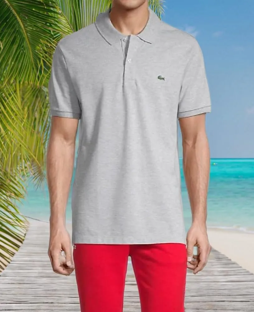 Lacoste Contemporary Collection's Men's Short Sleeve Regular Fit Petit Pique Graphic Polo Shirt