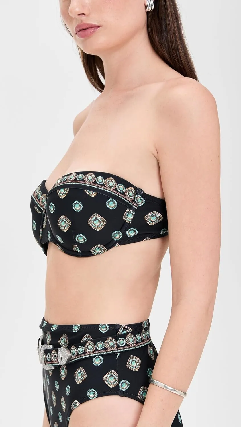 L'AGENCE Women's Alexandra Southwestern Structured Bra Bikini Top