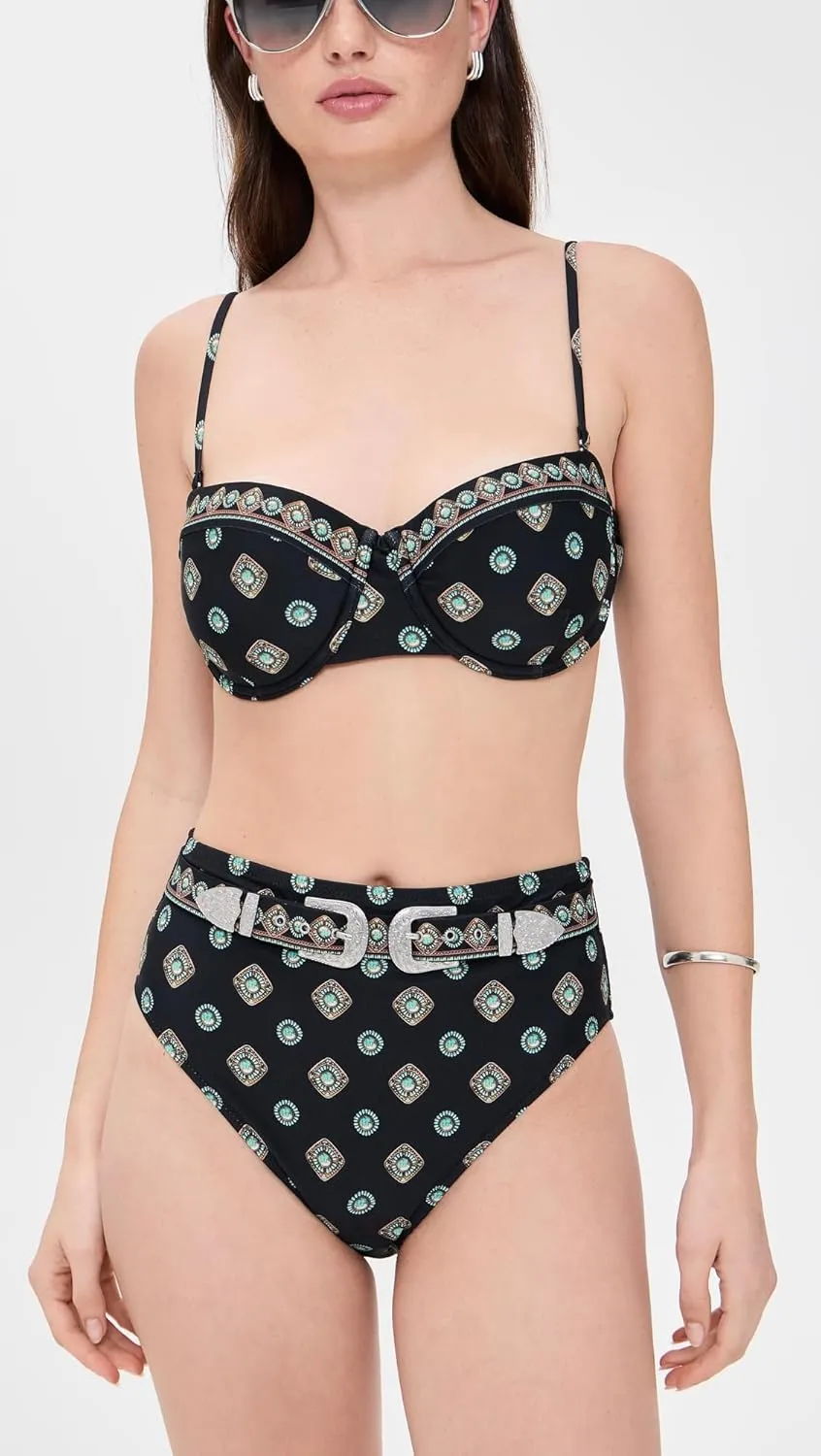 L'AGENCE Women's Alexandra Southwestern Structured Bra Bikini Top