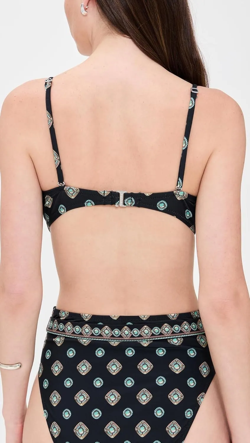 L'AGENCE Women's Alexandra Southwestern Structured Bra Bikini Top