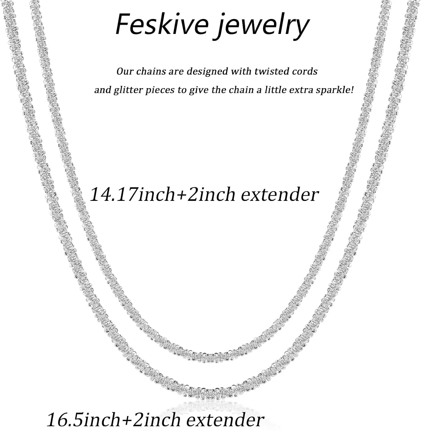 Layered Necklaces for Women Silver Plated Dainty Snake Twist Rope Delicate Layered Necklace Different Length Choker Necklaces Silver Jewelry for Women