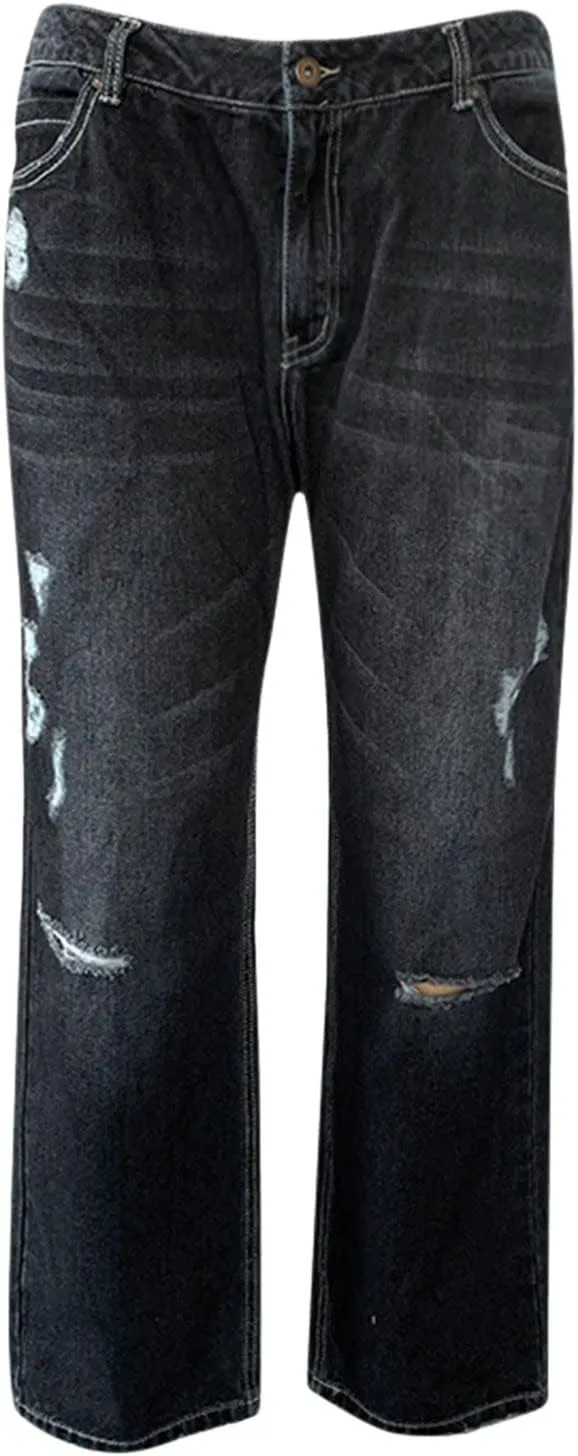 LCMTWX Trendy Jeans for Women 2024 Bib Washed Overalls Rompers Ripped Women's Denim Women's Jeans Flare Stretch