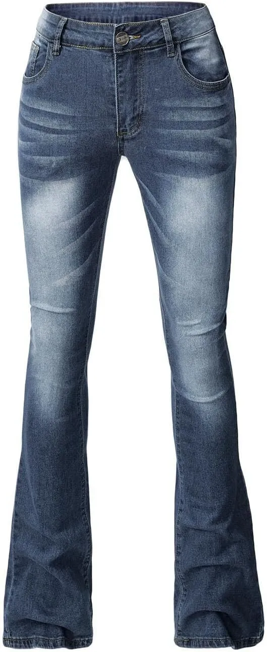 LCMTWX Trendy Jeans for Women 2024 Bib Washed Overalls Rompers Ripped Women's Denim Women's Jeans Flare Stretch